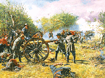 Don Troiani civil war print, civil war canvas - Battery Longstreet
